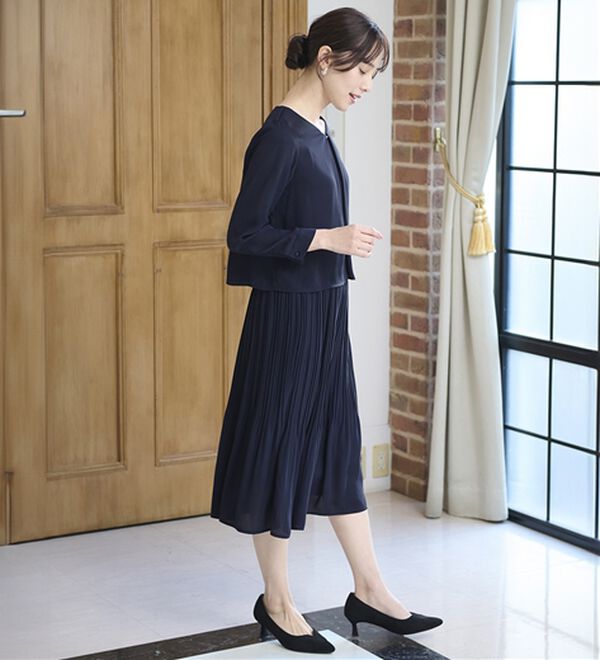 BELLUNA（ベルーナ）の「＜セレモニースタイル＞プリーツデザインワンピ―ス（フォーマルワンピース）」｜詳細画像