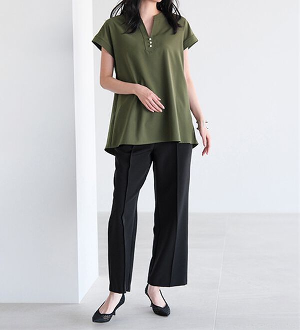 RANAN（ラナン）の「ひんやり！スキッパーブラウス（ブラウス）」｜詳細画像