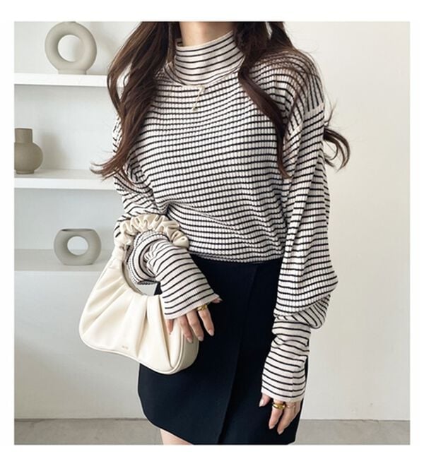 GeeRA（ジーラ）の「ボリュームスリーブハイネックニット（ニット・セーター）」｜詳細画像