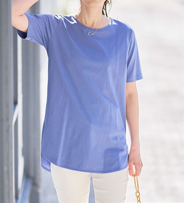 RANAN（ラナン）の「＜ＢＣ＞綿１００％ひんやりラウンドヘムプルオーバー（カットソー）」｜詳細画像