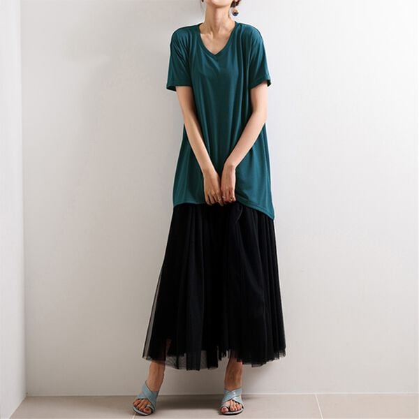 RANAN（ラナン）の「ひんやり！レディゆるシルエットＴシャツ（カットソー）」｜詳細画像