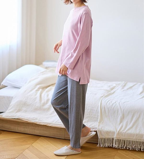LAVIENNE（ラヴィエンヌ）の「【とろける肌心地】綿１００％あったかスムースパジャマ（パジャマ・ルームウェア）」｜詳細画像