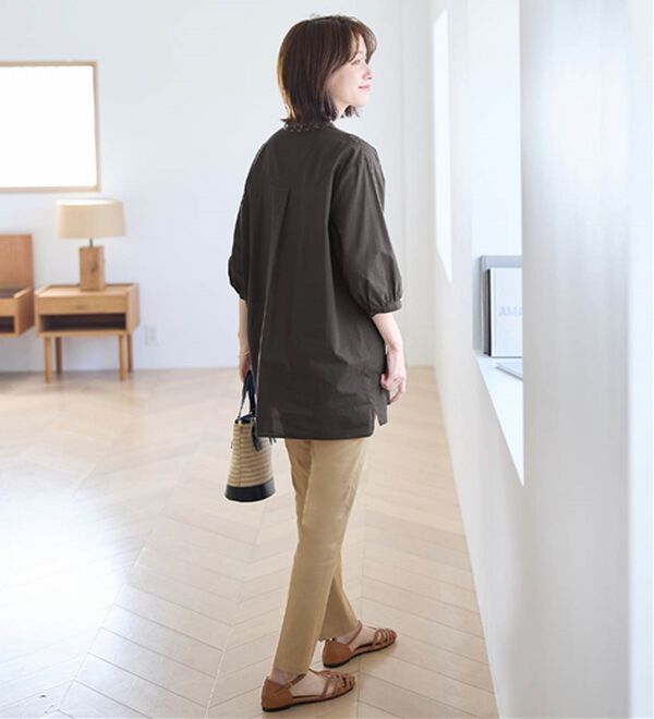 Viola e Viola（ヴィオラ エ ヴィオラ）の「すっきり楽ちんチュニックパンツ（フルレングスパンツ）」｜詳細画像