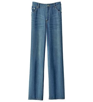 BELLUNA（ベルーナ）の「＜ｍｏｚ＞デニムストレートパンツ（フルレングスパンツ）」｜ブルー