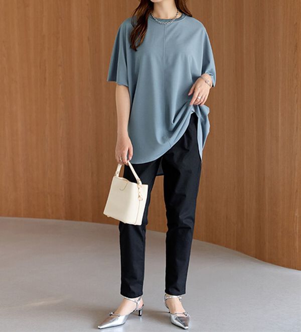 接触冷感】Tシャツ感覚なのにきちんとブラウス見え！半袖プルオーバー
