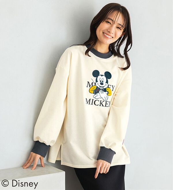 BELLUNA（ベルーナ）の「＜Ｄｉｓｎｅｙ＞リブ配色ゆったりトレーナー（トレーナー・スウェット）」｜詳細画像