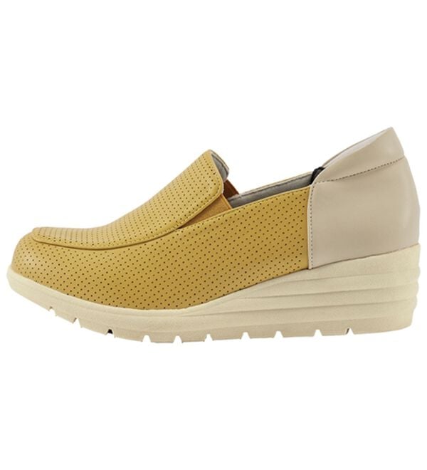 ルフラン（ルフラン）の「４Ｅ美脚見せ異素材使いスリッポンシューズ（スリッポン）」｜詳細画像