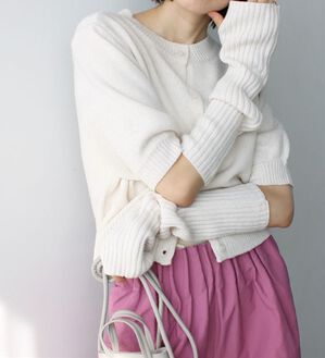 GeeRA（ジーラ）の「マルチウェイアームウォーマー付ニットカーディガン（ニットカーディガン）」｜詳細画像