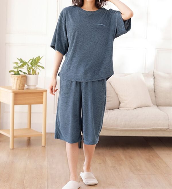 LAVIENNE（ラヴィエンヌ）の「【着るタオル】サラッと気持ちいい！ひんやりクールパイルパジャマ（パジャマ・ルームウェア）」｜詳細画像