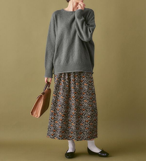 Viola e Viola（ヴィオラ エ ヴィオラ）の「総柄プリントバルーンスカート（ロングスカート）」｜詳細画像