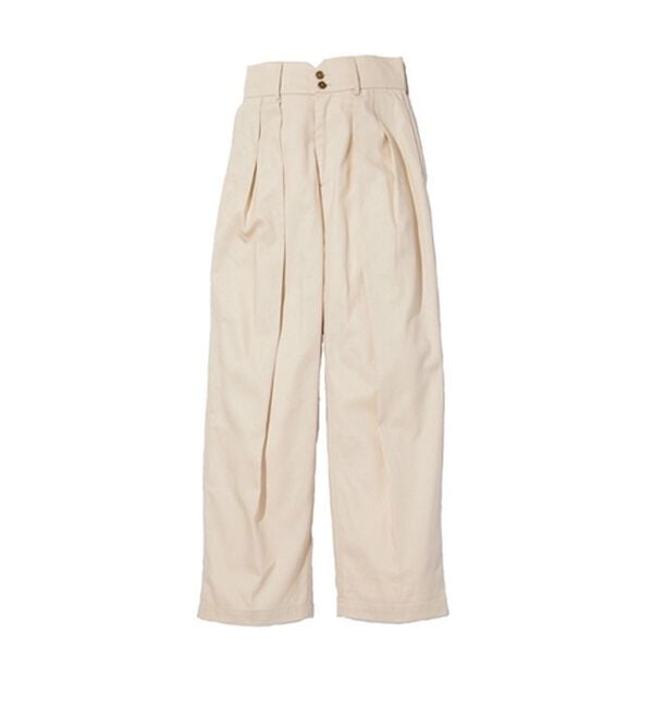 GeeRA（ジーラ）の「ハイウエストタックデザインチノパンツ（フルレングスパンツ）」｜詳細画像