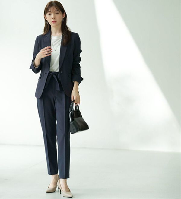 GeeRA（ジーラ）の「【2点セット】選べるボトム！洗えて型くずれしないパンツスーツセット（パンツスーツ）」｜詳細画像