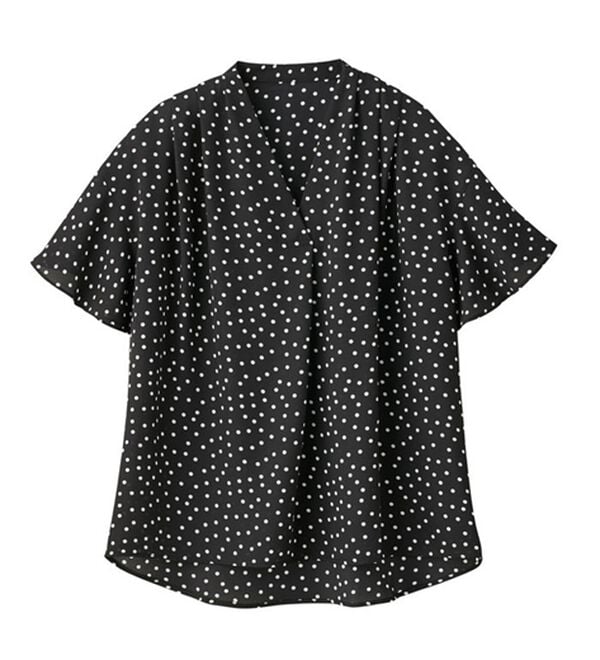 GeeRA（ジーラ）の「【再入荷】サラサラ涼しい！着やせも叶うフレアー袖ブラウス（ブラウス）」｜詳細画像