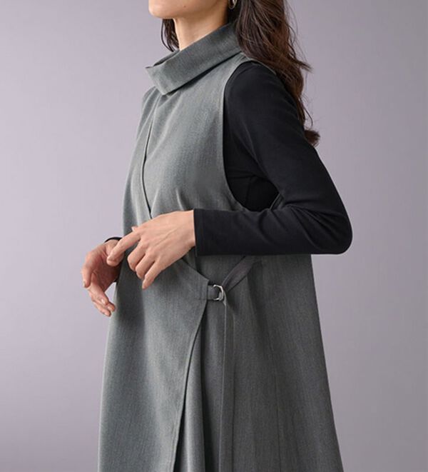 BELLUNA（ベルーナ）の「気分が上がる♪ハイネックデザインワンピース（その他ワンピース）」｜詳細画像