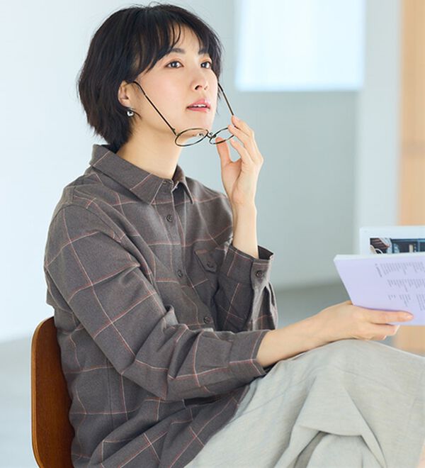 BELLUNA（ベルーナ）の「《ＨｕｇＲｅａｍコットン》ポケットシャツ（シャツ）」｜詳細画像