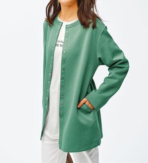 BELLUNA（ベルーナ）の「時短コーデ！ダンボール素材ロングカーデアンサンブル（アンサンブル）」｜セージ