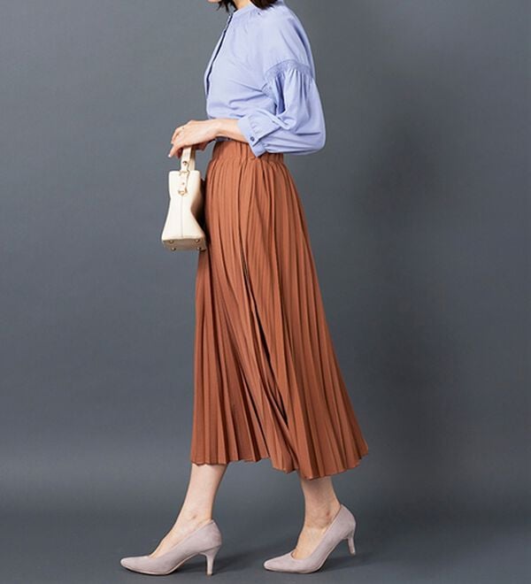 BELLUNA（ベルーナ）の「ビンテージ素材シャーリング使いブラウス（チュニック）」｜詳細画像