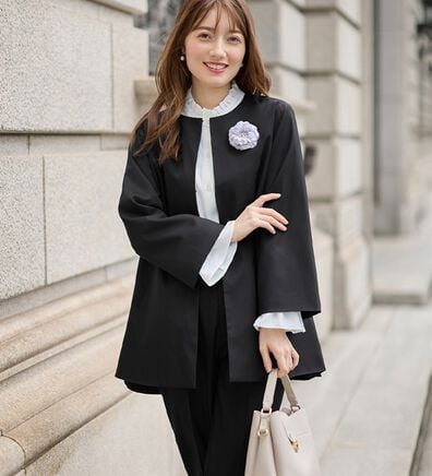 alotta（アロッタ）の「【３点セット】洗える！Ａラインロングジャケットスーツ（パンツスーツ）」