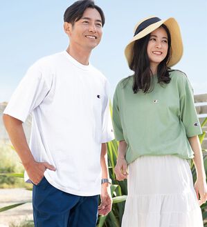 「＜チャンピオン＞綿１００％リラックスフィット５分袖Ｔシャツ（メンズＴシャツ）」｜詳細画像