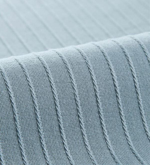 BELLUNA（ベルーナ）の「ひんやり冷感！タックジャカード素材重ね着風プルオーバー（カットソー）」｜詳細画像