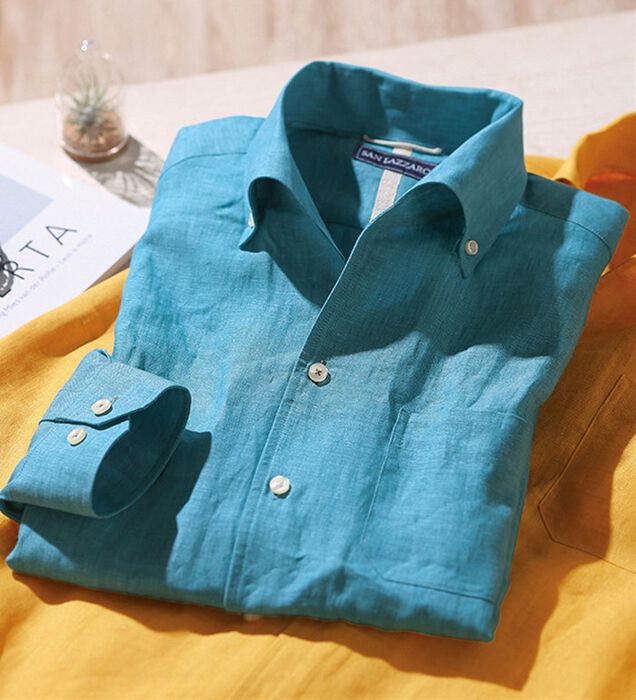 メンズシャツ こだわる男のフレンチリネン１００％シャツ - ベルーナ公式