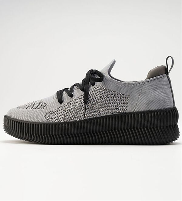 ルフラン（ルフラン）の「＜ゴムゴム＞ビジュー付ニットシューズ（スニーカー）」｜詳細画像