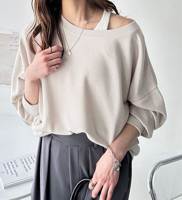 GeeRA（ジーラ）の「着回し自在！柔らか裏毛スウェット（カットソー）」｜詳細画像