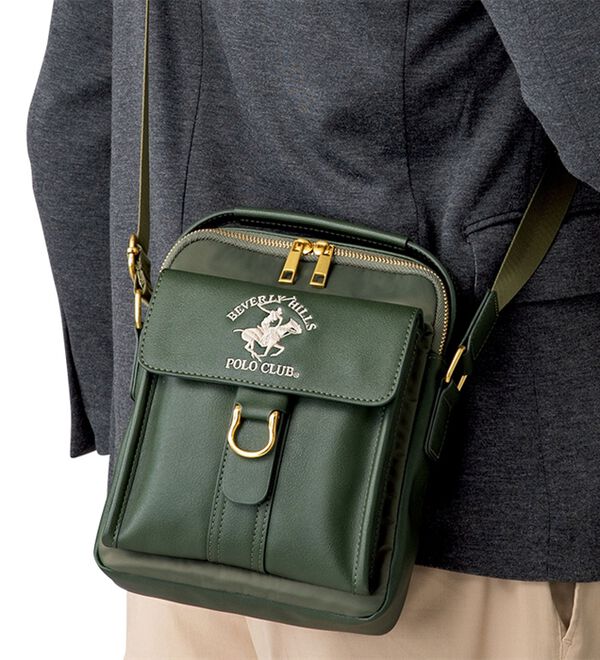「＜ビバリーヒルズ・ポロクラブ＞縦型ショルダーバッグ（メンズショルダーバッグ）」｜詳細画像