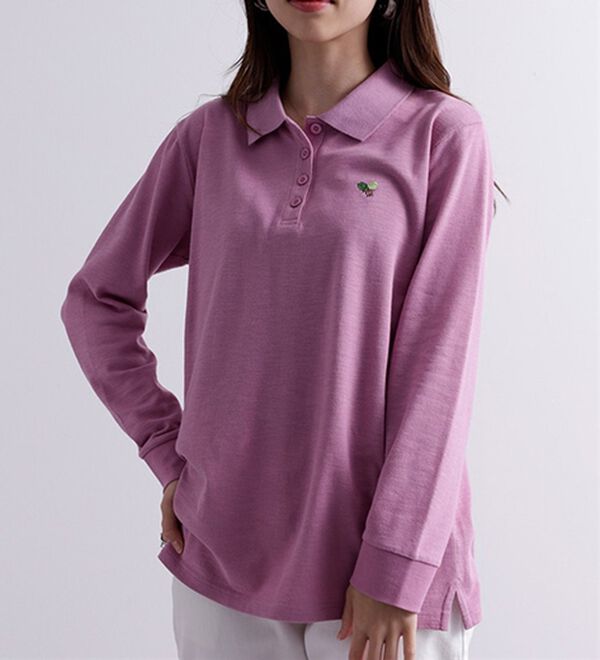 ルフラン（ルフラン）の「ナノプラチナ加工長袖ポロシャツ（ポロシャツ）」｜詳細画像