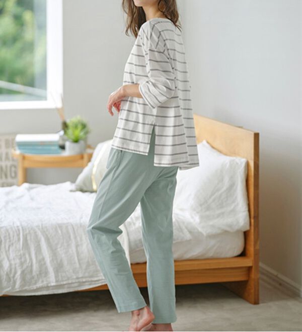 YU'NOW（ユナウ）の「コットン１００％おうちでもキレイ見えルームウェアセット（パジャマ・ルームウェア）」｜詳細画像