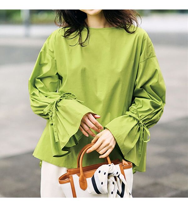 RANAN（ラナン）の「バックプリーツ使いボリューム袖ブラウス（ブラウス）」｜詳細画像