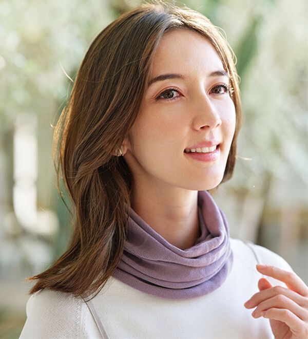 BELLUNA（ベルーナ）の「接触冷感シルク混スヌード（ストール・スカーフ・マフラー）」｜詳細画像