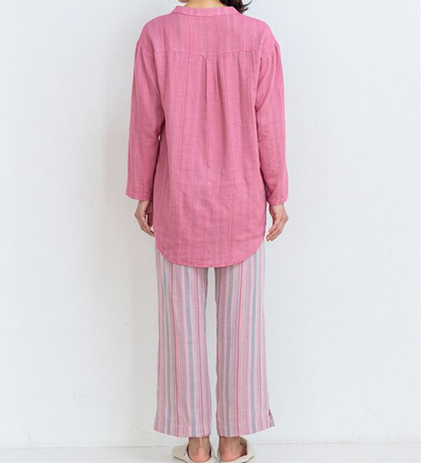 LAVIENNE（ラヴィエンヌ）の「【オーガニックコットン使用】綿１００％Ｗガーゼのルームパジャマ（パジャマ・ルームウェア）」｜詳細画像