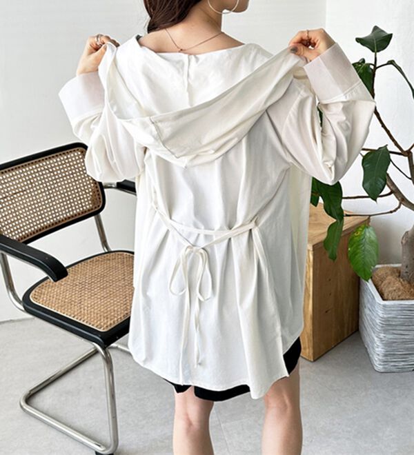 GeeRA（ジーラ）の「【水陸両用】ラッシュガードフーディカーデガン（パーカー）」｜詳細画像