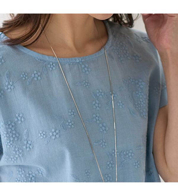 BELLUNA（ベルーナ）の「刺しゅうレース切替プルオーバー（カットソー）」｜詳細画像