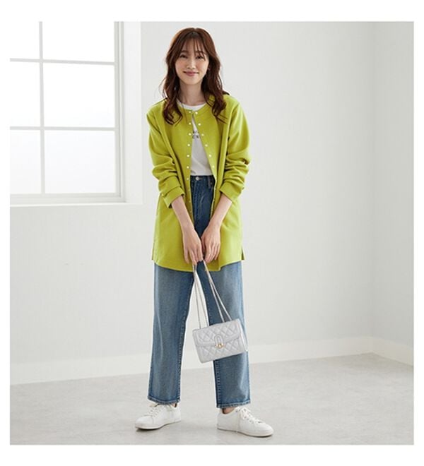 BELLUNA（ベルーナ）の「時短コーデ！ダンボール素材ロングカーデアンサンブル（アンサンブル）」｜詳細画像