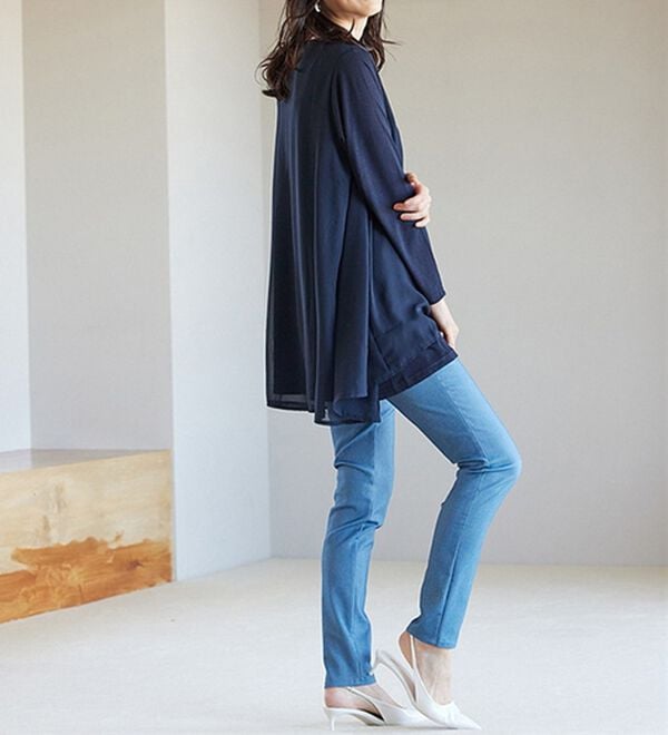 RANAN（ラナン）の「異素材切替フレアーチュニック（チュニック）」｜詳細画像