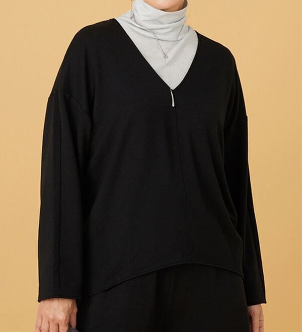 BELLUNA（ベルーナ）の「キレイ見えVネックプルオーバー（カットソー）」｜詳細画像