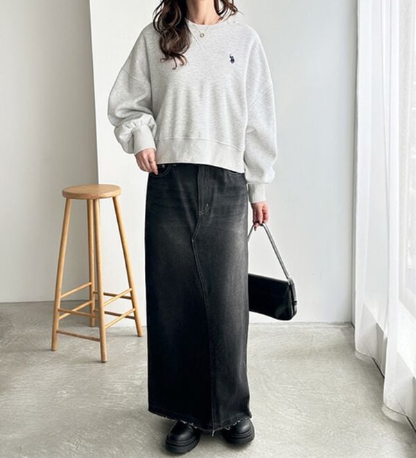 GeeRA（ジーラ）の「バックスリットデニムロングスカート（ロングスカート）」｜詳細画像