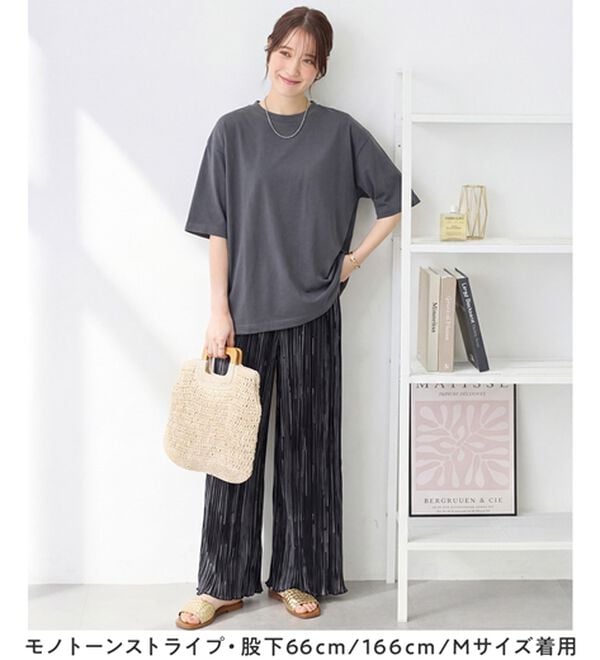 Viola e Viola（ヴィオラ エ ヴィオラ）の「着心地楽ちん！さらっと軽やかプリーツパンツ（フルレングスパンツ）」｜詳細画像
