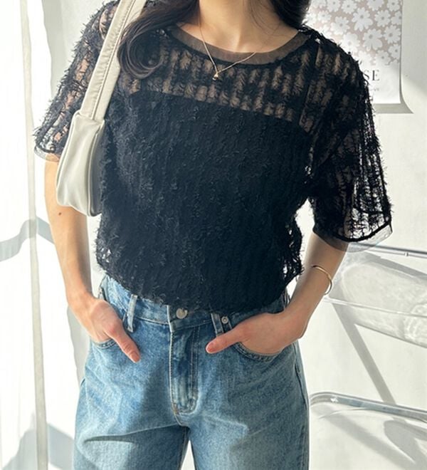 GeeRA（ジーラ）の「フェザーチュールＴシャツ（カットソー）」｜詳細画像