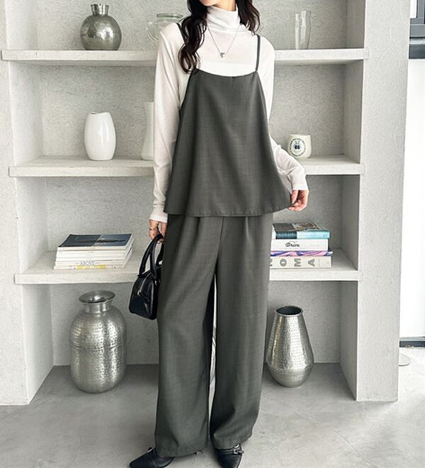 GeeRA（ジーラ）の「セットアップ風キャミソールサロペット（オールインワン）」｜詳細画像