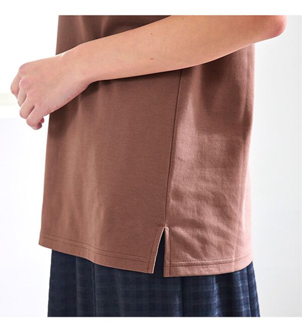 BELLUNA（ベルーナ）の「艶やか綿１００％シンプルプルオーバー（カットソー）」｜詳細画像