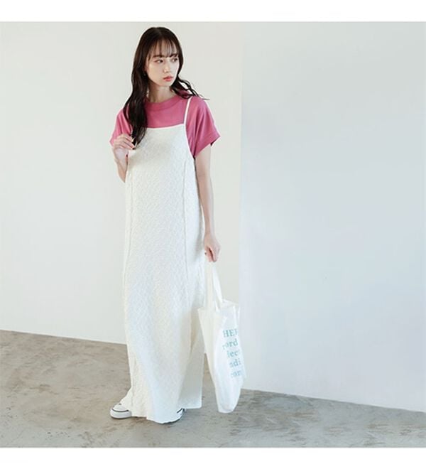 GeeRA（ジーラ）の「綿１００％フレンチスリーブチュニックＴシャツ（カットソー）」｜詳細画像