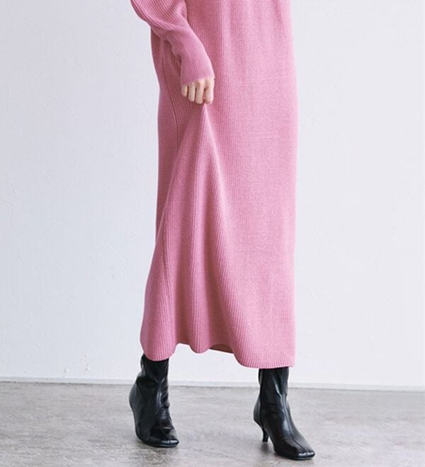 Pierrot（ピエロ）の「【Pierrot限定サイズ】パフスリーブロングニットワンピース（ニットワンピース）」｜詳細画像