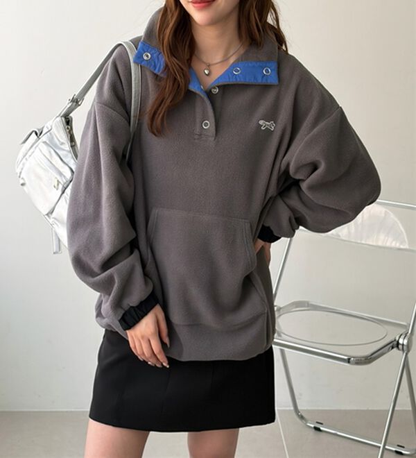 GeeRA（ジーラ）の「【ＰＥＮＮＥＹＳ】配色フリースプルオーバー（トレーナー・スウェット）」｜詳細画像