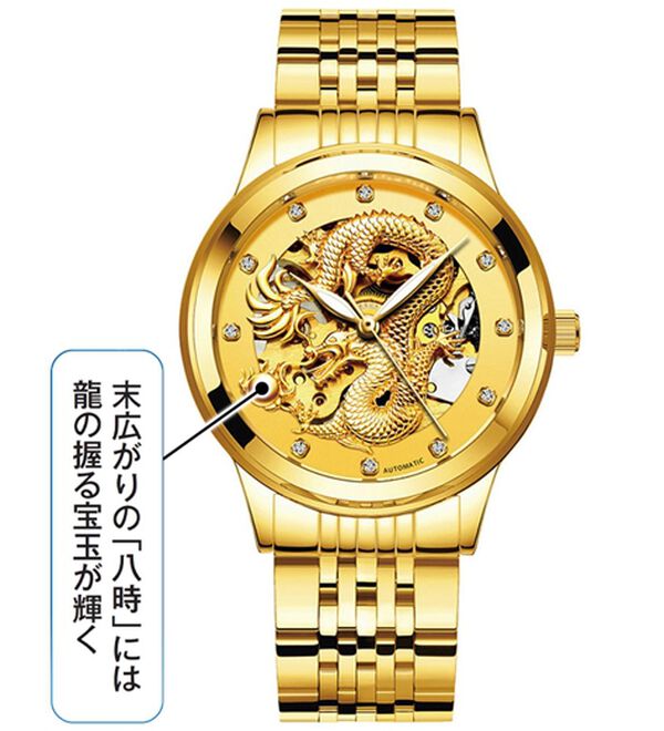 「自動巻昇龍スケルトンウォッチ（メンズ腕時計）」｜詳細画像