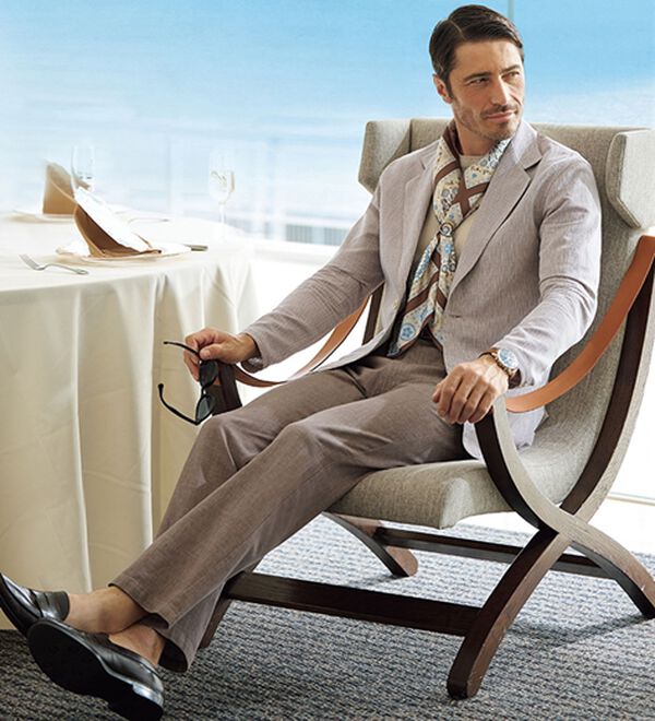 「＜コムルヴァン・オム＞紙糸軽やかテーラーカーデ（メンズジャケット）」｜詳細画像