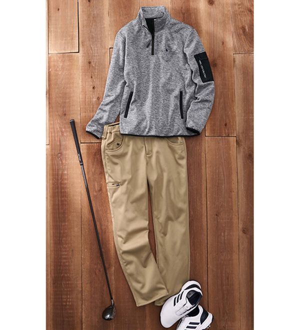 「＜ポロ・ビーシーエス＞裏フリースハーフジップトレーナー（メンズトレーナー）」｜詳細画像