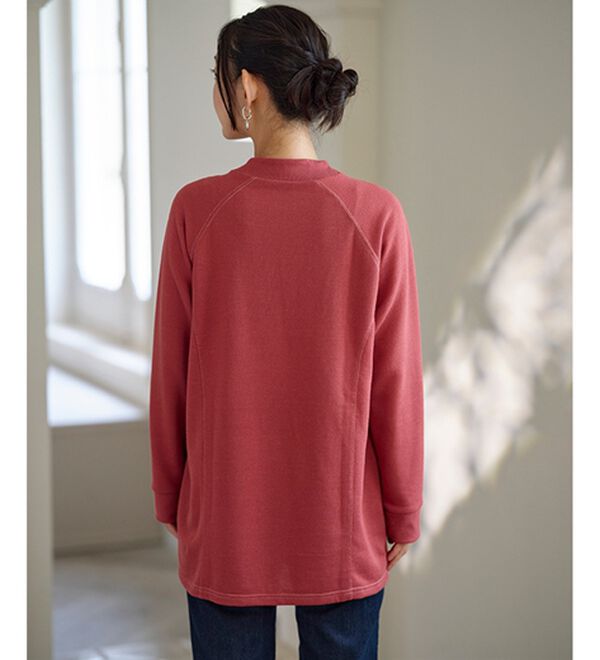 BELLUNA（ベルーナ）の「綿入り素材ラグランデザインポケットトレーナー（トレーナー・スウェット）」｜詳細画像
